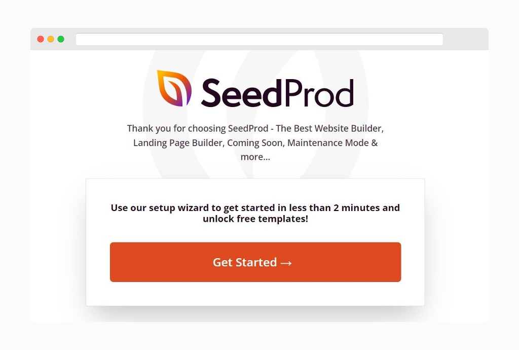 SeedProd Get Started